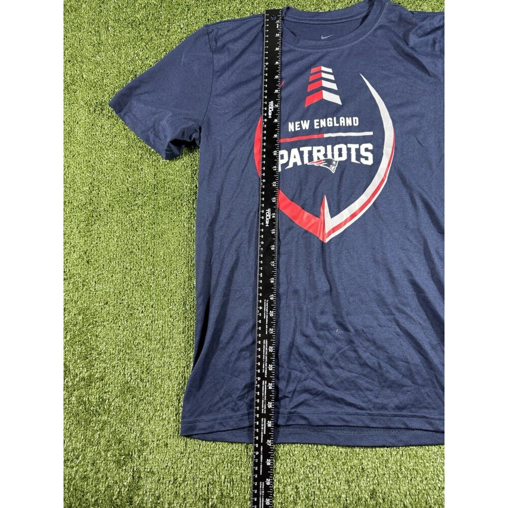 NWT Men's S Nike Dri-Fit Tee NFL New England Patriots Long Sleeve T-Shirt Blue - Picture 4 of 7